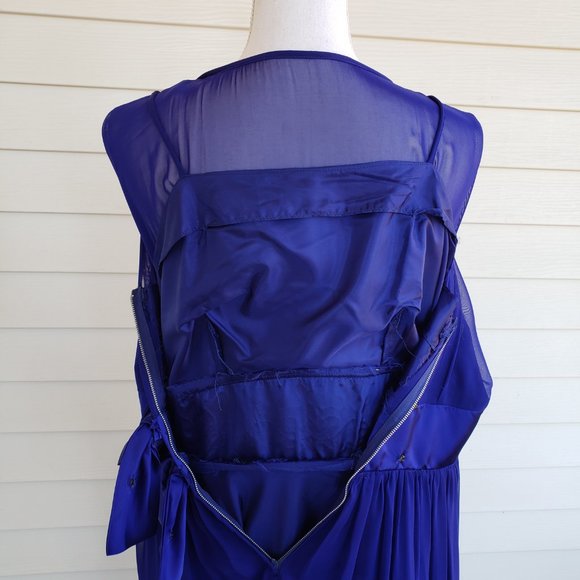 Vintage 50s/60s Union Label Violet Blue Party Dress from Toby Lynn - Picture 14 of 15